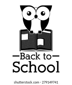 Back to school design over white background, vector illustration