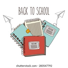 Back to school design over white background, vector illustration