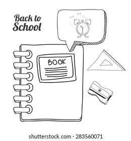 Back to School design over white backgound, vector illustration 
