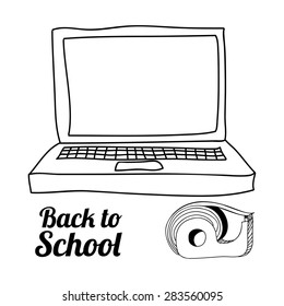 Back to School design over white backgound, vector illustration 