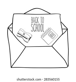 Back to School design over white backgound, vector illustration 