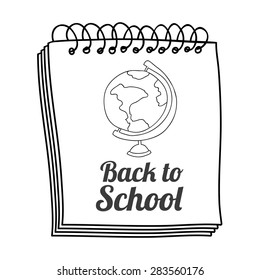 Back to School design over white backgound, vector illustration 