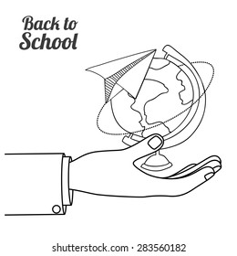 Back to School design over white backgound, vector illustration 
