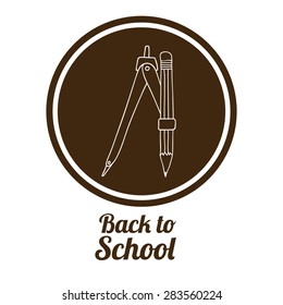 Back to School design over white backgound, vector illustration 