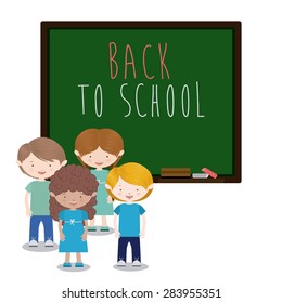 Back to school design over white background, vector illustration
