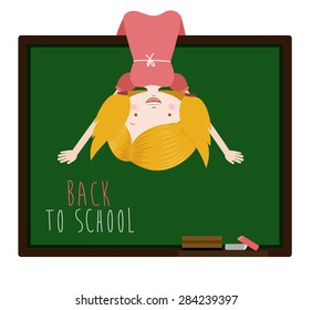 Back to school design over white background, vector illustration