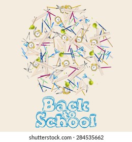 Back to school design over white background. EPS 10 vector file included