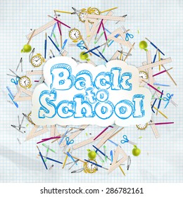 Back to school design over white background. EPS 10 vector file included