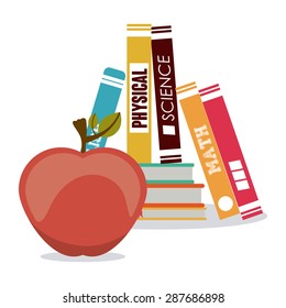 back to school design over white background, vector illustration