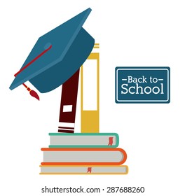 back to school design over white background, vector illustration