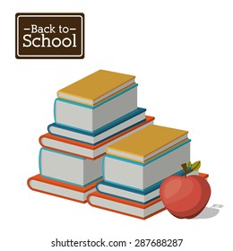 back to school design over white background, vector illustration