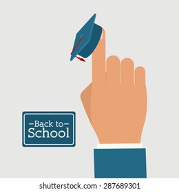 back to school design over white background, vector illustration