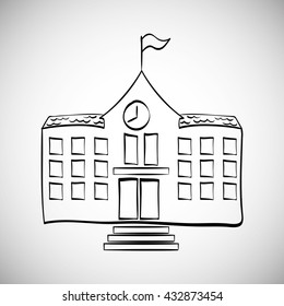 Back to school design. Study icon. Draw illustration , vector