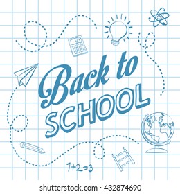 Back to school design. Study icon. Draw illustration , vector