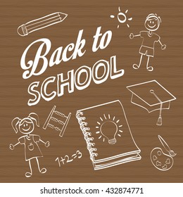 Back to school design. Study icon. Draw illustration , vector