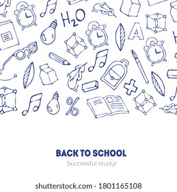 Back to school. Design for school subjects.