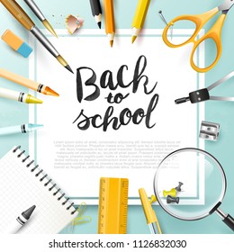 Back to school design template with place for your text