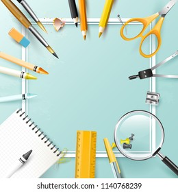 Back to school design template with place for your text