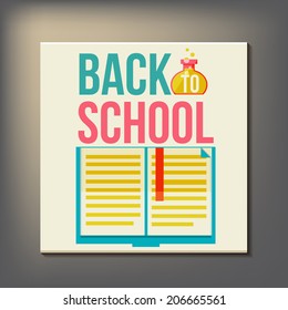Back to school design template. vector illustration