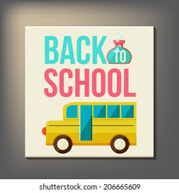 Back to school design template. vector illustration