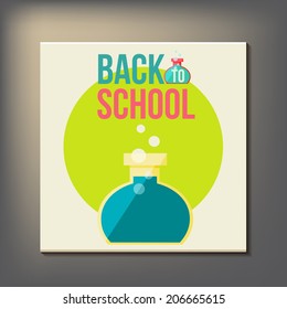Back to school design template. vector illustration