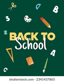 Back to school design vector illustration. Back to school background