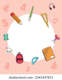 Back to school design vector illustration. Back to school background