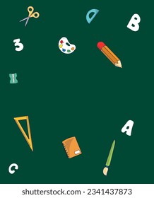 Back to school design vector illustration. Back to school background