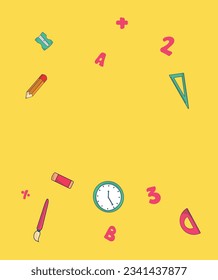 Back to school design vector illustration. Back to school background