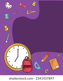 Back to school design vector illustration. Back to school background