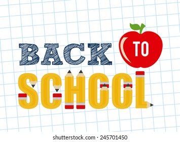 back to school design, vector illustration eps10 graphic 
