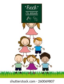 Back to school design, vector illustration