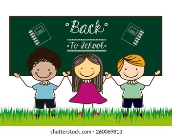 Back to school design, vector illustration