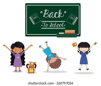 Back to school design, vector illustration
