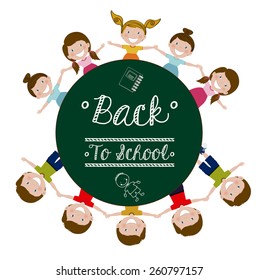 Back to school design, vector illustration