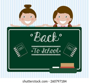 Back to school design, vector illustration
