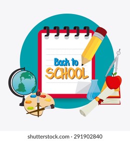 Back to school design, vector illustration eps 10.