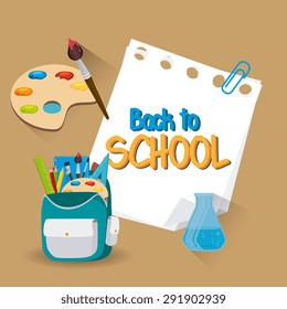 Back to school design, vector illustration eps 10.