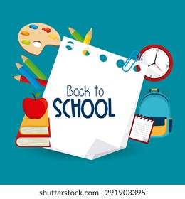 Back to school design, vector illustration eps 10.