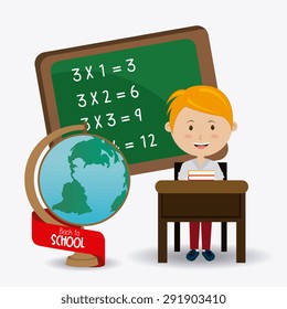 Back to school design, vector illustration eps 10.