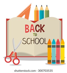 Back to school design, vector illustration eps 10.