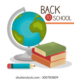 Back to school design, vector illustration eps 10.