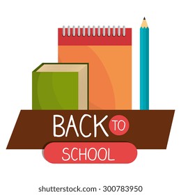 Back to school design, vector illustration eps 10.