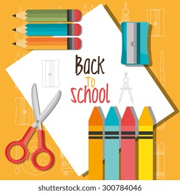 Back to school design, vector illustration eps 10.