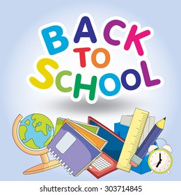 Back to school design. Vector illustration