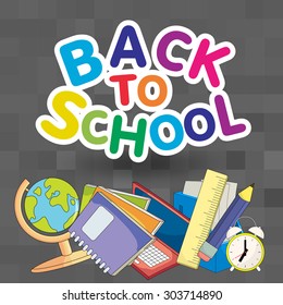 Back to school design. Vector illustration