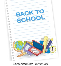 Back to school design. Vector illustration