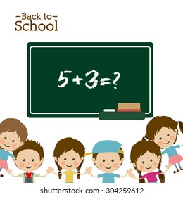 Back to school design, vector illustration eps 10