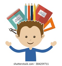 Back to school design, vector illustration eps 10