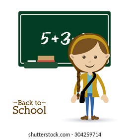 Back to school design, vector illustration eps 10